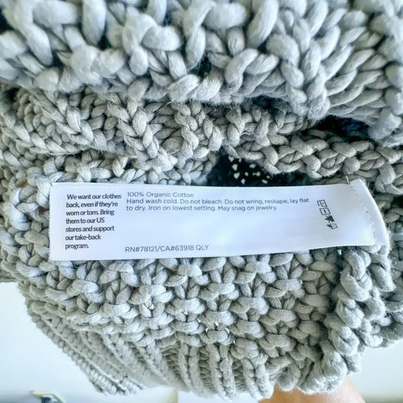 Eileen Fisher Organic Cotton Cord Crew Neck Box-Top Boxy Fit Large - Picture 9 of 11